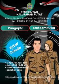 PENDAFTARAN PAMONG DAN STAF PAMONG KALURAHAN PUTAT TAHUN 2026 RESMI DIBUKA